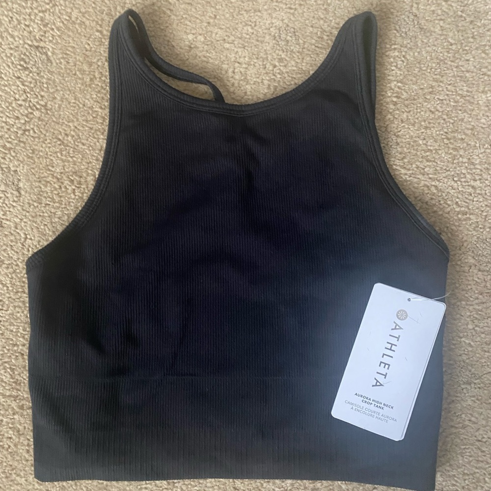 Athleta high neck crop tank